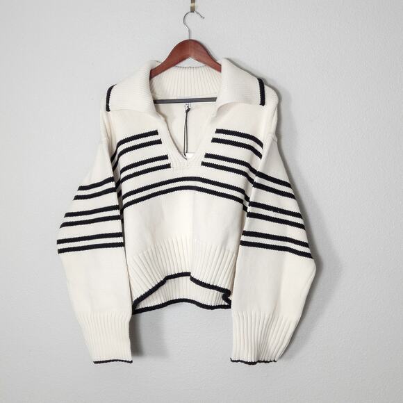 SOLID & STRIPED Sweaters - NEW Solid & Striped Women’s The Lola Chunky Sweater Nautical Old Money Size XL